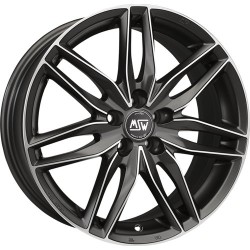 Msw 24 Matt Gun Metal Full Polished (mgmfp) Alloy Wheel 15x6.5 Et45 5x112