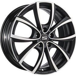 Msw 27 Matt Dark Titanium Full Polished Alloy Wheel 18x7.5 Et35 5x100