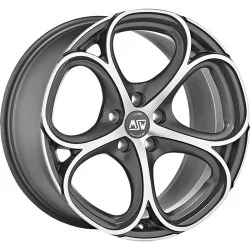 Msw 82 Matt Gun Metal Full Polished (mgmfp) Alloy Wheel 18x9 Et34 5x120