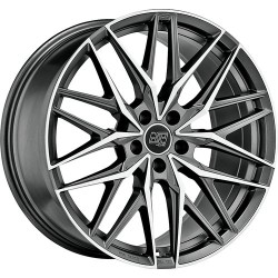MSW 50 MATT GUN METAL FULL POLISHED (MGMFP) ALLOY WHEEL 18x8 ET28 5x112 