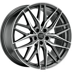 MSW 50 MATT GUN METAL FULL POLISHED (MGMFP) ALLOY WHEEL 19x8.5 ET30 5x112 