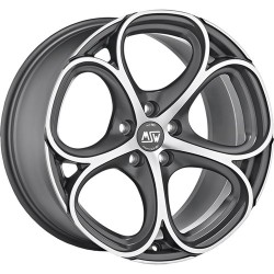 MSW 82 MATT GUN METAL FULL POLISHED (MGMFP) ALLOY WHEEL 19x8 ET50 5x112 