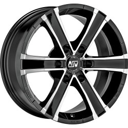 Msw Sahara 6 Msw Black Full Polished (gbfp) Alloy Wheel 17x8 Et25 6x139