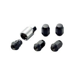 Mugen Wheel Nuts And Locking Set M12x1.5 Most Honda Models Black (aftermarket Wheels)