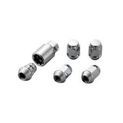 Mugen Wheel Nuts And Locking Set M12x1.5 Most Honda Models Silver (aftermarket Wheels)