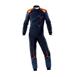 OMP One Art Race Suit FIA 8856-2018 Navy Blue/Orange - 46