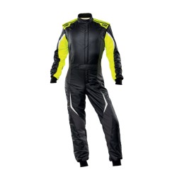 OMP Tecnica EVO My21 Race Suit FIA 8856-2018 Black/Yellow - 44