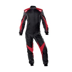 OMP Evo X Race Suit FIA 8856-2018 Black/Red - 46