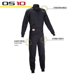 OMP Sport One Layer Race Suit SFI Homologated Black - Medium