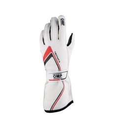 OMP One Evo X Racing Gloves FIA 8856-2018 White - Large