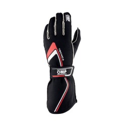 OMP Tecnica Racing Gloves FIA 8856-2018 Black/Red - Large