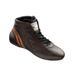 OMP Carrera Low Vintage Design Racing Boots FIA 8856-2018 Dark Brown - EU Size 37