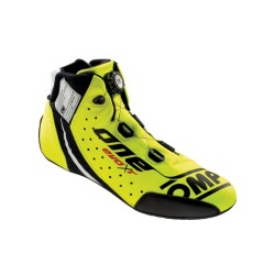 OMP Evo X R Racing Boots FIA 8856-2018 Fluorescent Yellow - EU Size 37