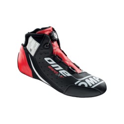 OMP Evo X R Racing Boots FIA 8856-2018 Black/Silver/Red - EU Size 37