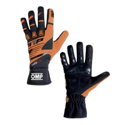 OMP KS-3 Karting Gloves Orange/Black - Childs Size 4