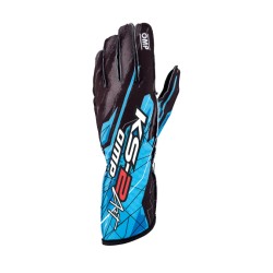 OMP KS-2 Art Printed Karting Gloves Black/Red - Childs Size 4