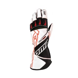 OMP KS-2R My2022 Karting Gloves White/Black/Red - Childs Size 5