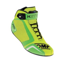 OMP KS-1 Karting Boots Yellow/Green - EU Size 32