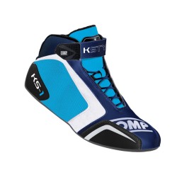 OMP KS-1 Karting Boots Navy Blue/Cyan - EU Size 32