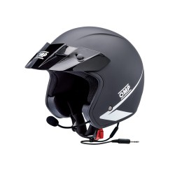 OMP Star-J Open Face ABS Racing Helmet with Intercom White - Large