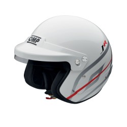 OMP J-R Open Face Racing Helmet FIA White - Large