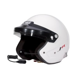 OMP J-Rally Open Face Racing Helmet with Intercom FIA 8859-2015 White - Large