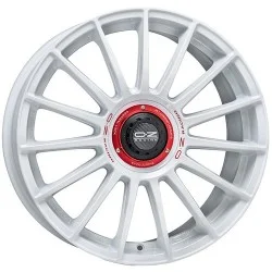 OZ RACING SUPERT EVOLUZ WRC RACE WHITE RED LETTERING ALLOY WHEEL 20x8.5 ET45 5x112 OZ RACING SUPERT EVOLUZ WRC RACE WHITE RED LETTERING ALLOY WHEEL 20x8.5 ET45 5x112