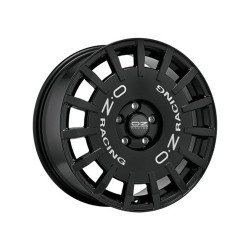 OZ Sport Rally Racing Alloy Wheel 18x8 ET45 5x112 Gloss Black Silver Lettering