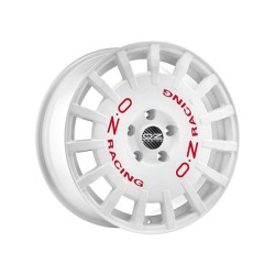 OZ Sport Rally Racing Alloy Wheel 17x8 ET45 5x114.3 Race White Red Lettering