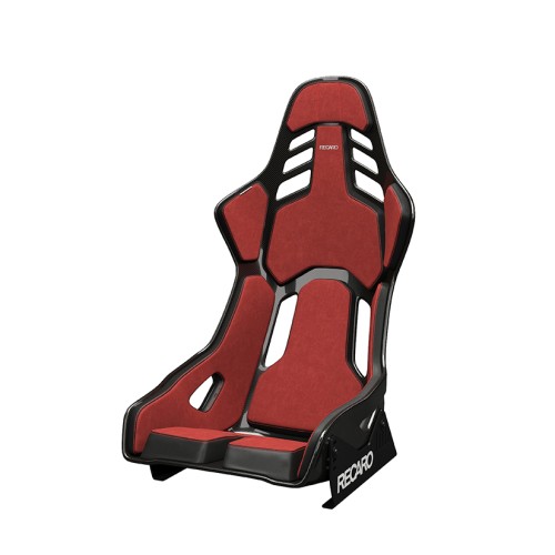 RECARO Podium Sport Seat RHD Driver - Large Alcantara Red/Leather Black