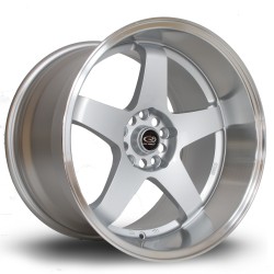 Rota Gtr-d Alloy Wheel 18 X 12 5x114 Et0 73.0mm Cb Polished Lip/silver