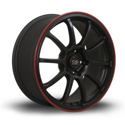 Rota Force Alloy Wheel 17 X 7.5 4x114 Et35 73.0mm Cb Red Lip/flat Black