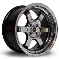 Rota Grid-v Alloy Wheel 16 X 8 4x100 Et20 67.1mm Cb Titanium Chrome