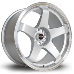 Rota Gtr Alloy Wheel 18 X 9.5 5x114 Et30 73.0mm Cb Polished Lip/silver