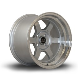 Rota Grid-v Alloy Wheel 15 X 9 4x100 Et0 67.1mm Cb Polished Lip/silver