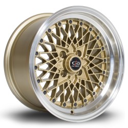 Rota Osmesh Alloy Wheel 15 X 8 4x100 Et20 67.1mm Cb Polished Lip/gold