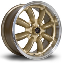 Rota Rb Alloy Wheel 15 X 7 4x100 Et30 67.1mm Cb Polished Lip/gold Rota Rb Alloy Wheel 15 X 7 4x100 Et30 67.1mm Cb Polished Lip/gold