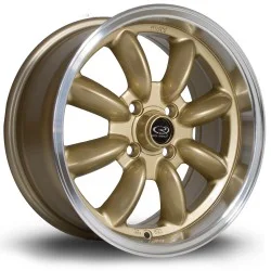 Rota Rb Alloy Wheel 15 X 7 4x100 Et30 67.1mm Cb Polished Lip/gold