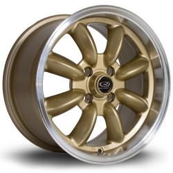 Rota Rb Alloy Wheel 15 X 8 4x100 Et30 67.1mm Cb Polished Lip/gold Rota Rb Alloy Wheel 15 X 8 4x100 Et30 67.1mm Cb Polished Lip/gold