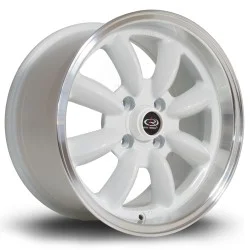 Rota Rb Alloy Wheel 15 X 8 4x100 Et30 67.1mm Cb Polished Lip/white