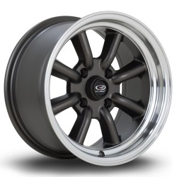 Rota Rkr Alloy Wheel 15 X 8 4x100 Et0 67.1mm Cb Polished Lip/flat Gunmetal