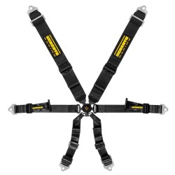 Schroth Profi 3x2 Pull Down 6 Point Harness - Black