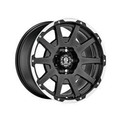 SPARCO DAKAR MATT BLACK LIP POLISHED/RIVETS ALLOY WHEEL 17x8.5 ET0 5x120