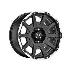 SPARCO DAKAR MATT BLACK LIP POLISHED/RIVETS ALLOY WHEEL 17x8.5 ET25 5x127