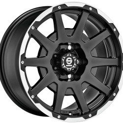 SPARCO DAKAR MATT BLACK LIP POLISHED/RIVETS ALLOY WHEEL 17x8.5 ET25 6x114.3