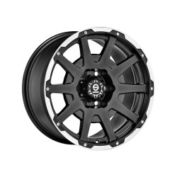 SPARCO DAKAR MATT BLACK LIP POLISHED/RIVETS ALLOY WHEEL 17x8.5 ET0 6x114.3