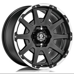 SPARCO DAKAR MATT BLACK LIP POLISHED/RIVETS ALLOY WHEEL 17x8.5 ET25 6x139.7