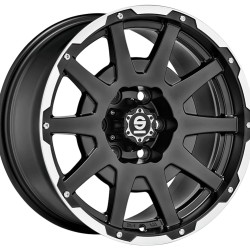 SPARCO DAKAR MATT BLACK LIP POLISHED/RIVETS ALLOY WHEEL 17x8.5 ET25 5x150