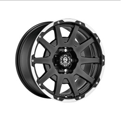 SPARCO DAKAR MATT BLACK LIP POLISHED/RIVETS ALLOY WHEEL 17x7.5 ET42 6x139.7