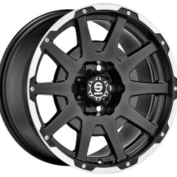 SPARCO DAKAR MATT BLACK LIP POLISHED/RIVETS ALLOY WHEEL 18x8.5 ET25 6x135